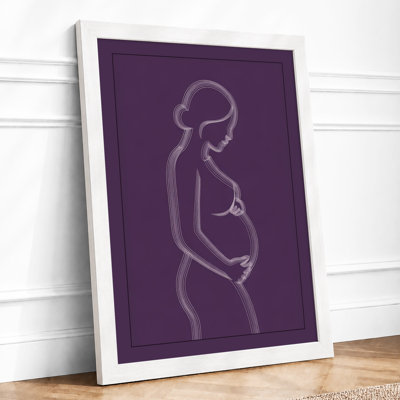 Maternal Serenity Minimalist - Framed Print