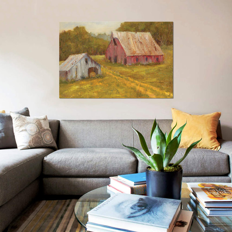 Granges de pays, H 8 po x l 12 po x P 0,75 po, Toile tendue, Pas de tapis