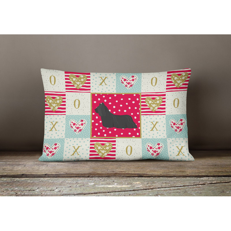  Coussin d'extérieur rectangulaire rembourré Skye Terrier Love