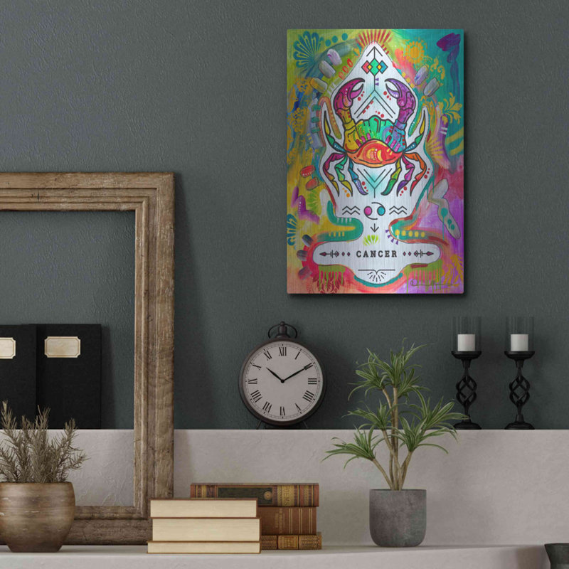 Luxe Art «Cancer» par Dean Russo, métal «Cancer» par Dean Russo, H 16 po x l 12 po