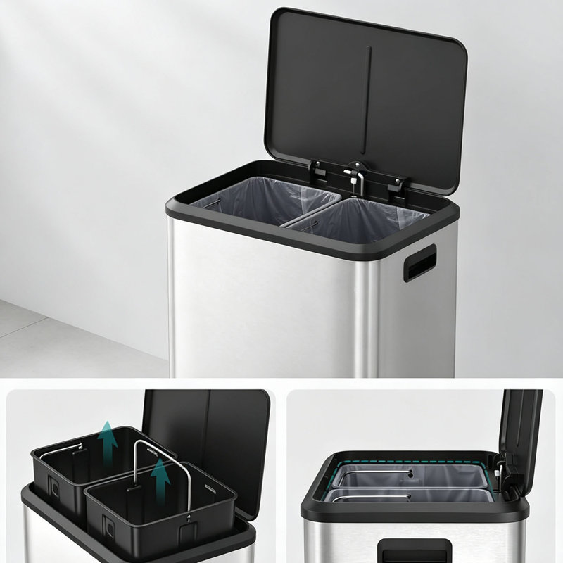 Steel Recycling Bin - 30 L