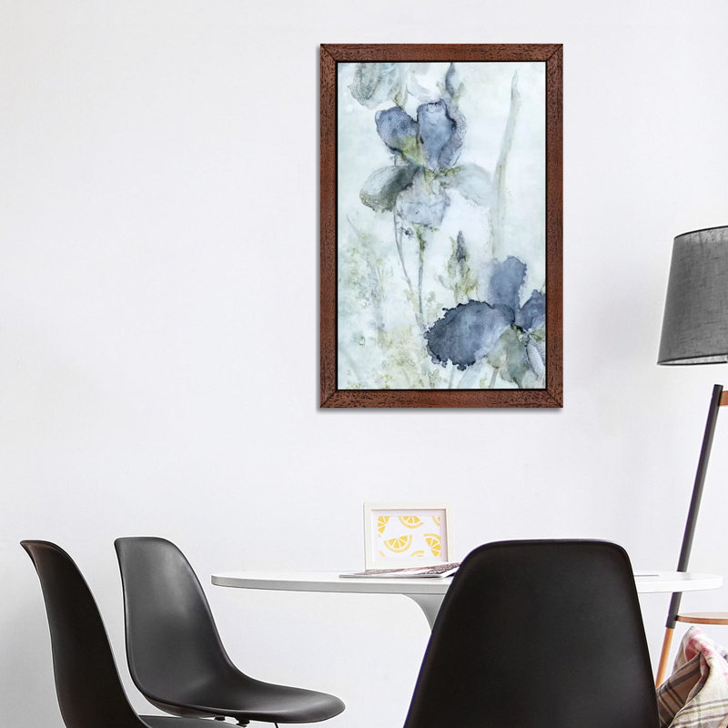 Morning Iris by Carol Robinson - Floater Frame Painting on Canvas, Brown, 66.04 cm H x 45.72 cm W