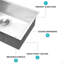Évier de cuisine encastrable 30 po - évier de cuisine encastrable 30 po x 18 po x 9 po en acier inoxydable profond de calibre 16