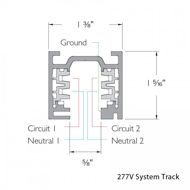 Track, Platinum, 1.38" H x 96" W x 1.31" D