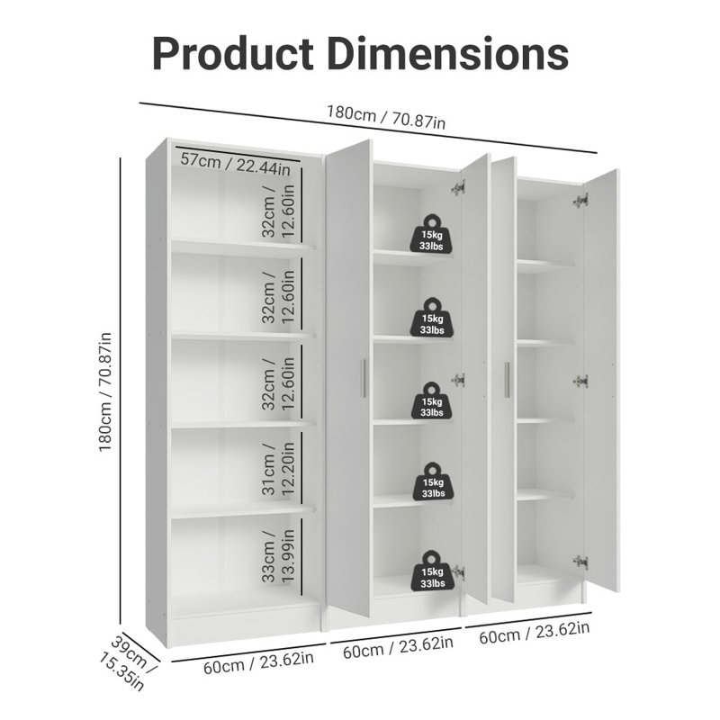 Armoire de rangement Hokku Designs, Blanc