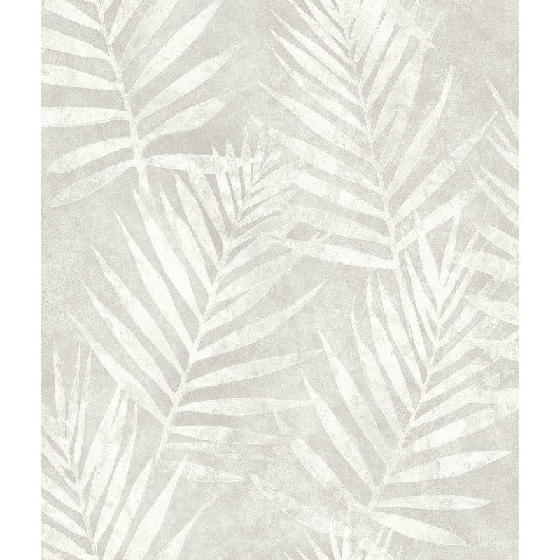 Rouleau de papier peint lisse L 33 pi x l 20,5 po The Vineyard, Argent argent