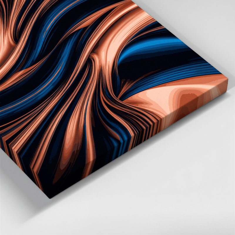 Art numérique sur toile, abstraction numérique 66, H 16 po x l 20 po