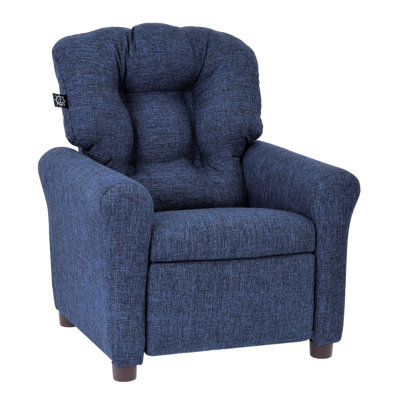 Traditional Kids Recliner Linen, Sapphire