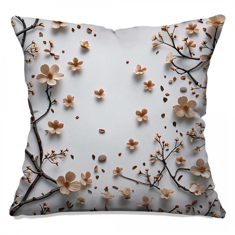 Coussin Cherry Blossom, 20 po x 20 po