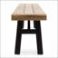 Ensemble de banc d'extérieur rustique avec panneau à lattes et cadre en bois d'acacia durable, parfait pour le jardin et le patio
