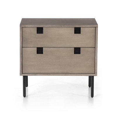 2-Drawer Acacia Nightstand
