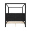 Lit plateforme à baldaquin en bois avec tête de lit tapissier, aucun sommier nécessaire-129599306-129599307