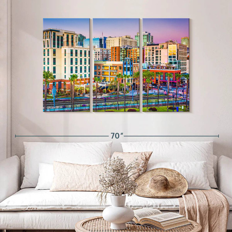 Lilie San Diego, paysage urbain, H 32 po x l 50 po