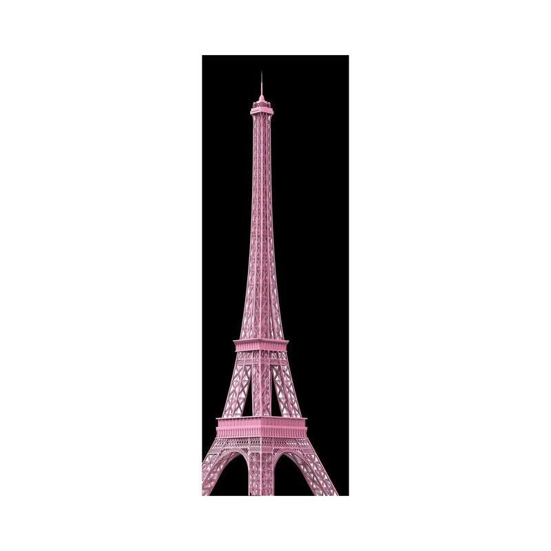 Pink Paris I 1 Piece Wrapped Canvas Panoramic Wall Art, 152.4 cm H x 50.8 cm W x 3.175 cm D