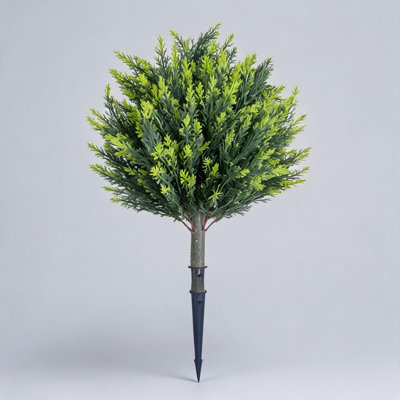 Topiaire arbre à boules avec épi de sol en métal, ensemble de 2/4, faux arbre topiaire artificiel pour la décoration intérieure et extérieure de patio de jardin, facile à installer