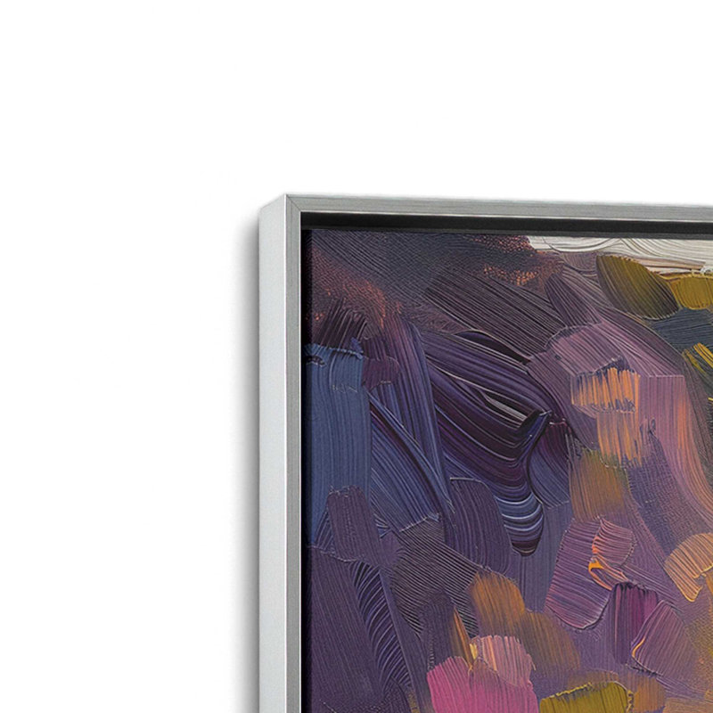 «Nocturne Sunset Soiree V1 (Square)», reproduction d'art encadrée sur toile par Azure Artisanal Studio