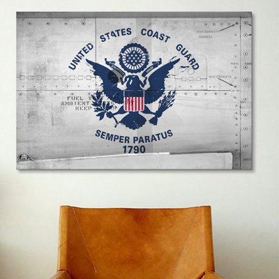 " U.S. Coast Guard Flag (Sikorsky UH-60 Ambient Sense Port Background) II " by ICanvas