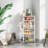 Fruit Basket Kitchen Food Organizer and Rack, Stackable Storage Cart with Desktop, Pull-Out Hollow Metal Basket, Sliding Out Storage-112301184