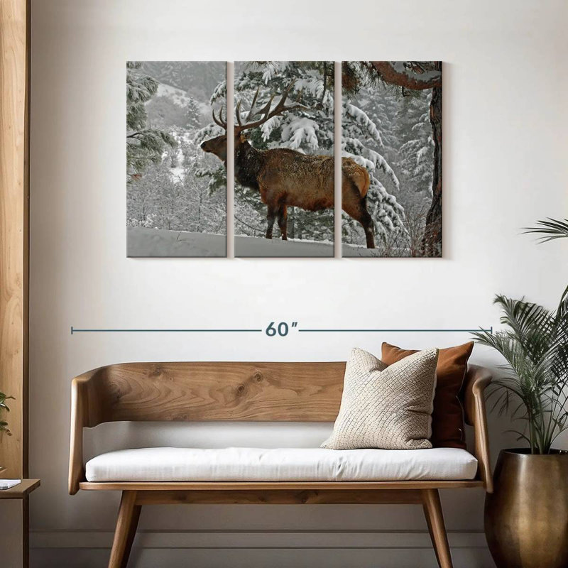 Brampt Washington Winter Elk, 28" H x 45" W