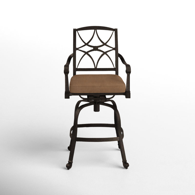 Tabouret de bar avec coussin Wiltshire, 30,25 po, Brisa Lasso patiné, Brun châtaigne