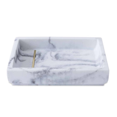 Porte-savon en marbre avec incrustation de laiton Oro Streak