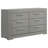 Ives 6-drawer Dresser Cabinet Grey High Gloss-106920939
