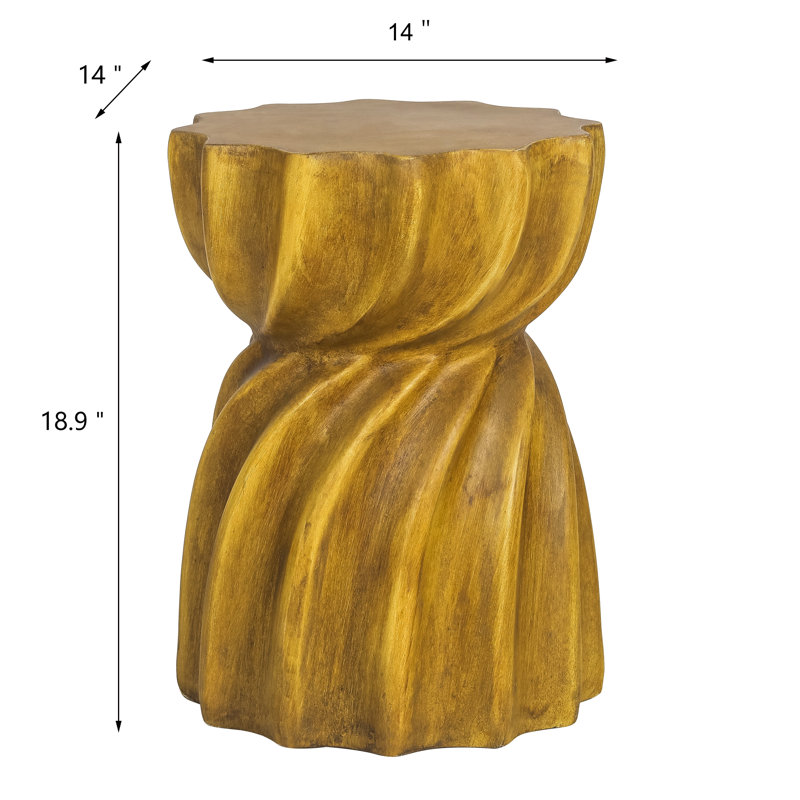 Intervallo Concrete Outdoor Side Table, Brown