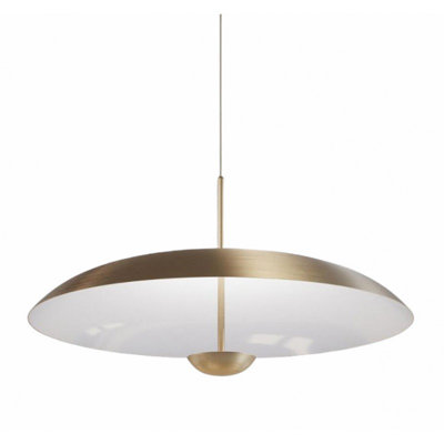 Lustre tambour 1 lumière DEL à abat-jour