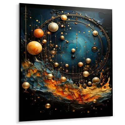 Astrologie planète Rhapsodie mixte - Astrologie, reproduction d'art en métal