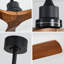 52Inch Outdoor Farmhouse Ceiling Fan with Remote Carved Wood Fan Blade Reversible Motor