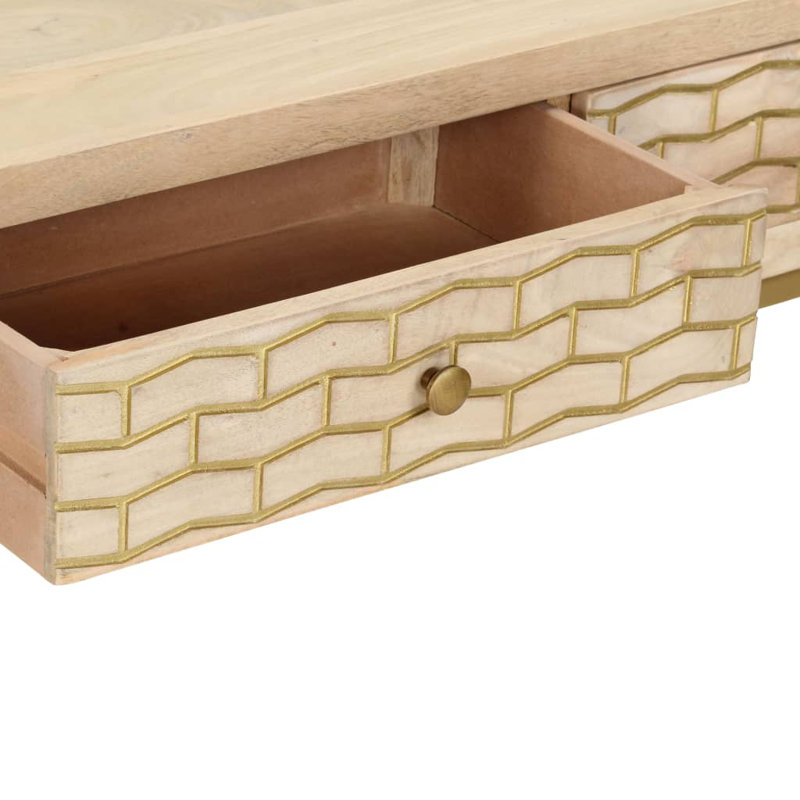 Mendon 90cm Solid Wood Top Console Table