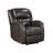 Modern Living Room Furniture 1Pc Power Reclining Chair Brown Faux Leather Upholstery Plush Seating Solid Wood Frame-1253714344