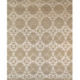 Modern Handmade Silk and Wool Abstract Area Rug