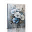 Cadre tendu tendu avec toile florale neutre «Blue & White Bloom» pour studio douillet-384131051