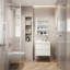 Armoire à pharmacie 24 po x 32 po à fixation murale ou encastrée en métal blanc avec miroir
