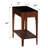 Alantis Obsidian Solid Wood Narrow End Table-47853699