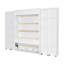 Grand lit en blanc, peu encombrant avec portes pliantes escamotables, lit blanc solide et stable, stable, avec une conception efficace, pour une utilisation régulière