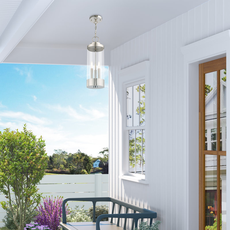 Binghamton 3 - Light Outdoor Hanging Lantern, Polished Chrome