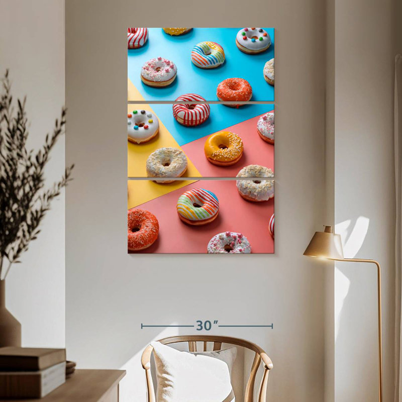 Yarlin Assorted Glazed Doughnuts, 65" H x 42" W