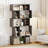 2 PCS 5-Tier Geometric Bookshelf with Open Shelves Closed-back Cubes for Living Room Gray Oak-1715925626-1715925630