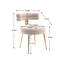 Fauteuil d'appoint en velours de 19,29 po de largeur, fauteuil d'appoint, fauteuil de lecture avec éponges haute densité-424685534