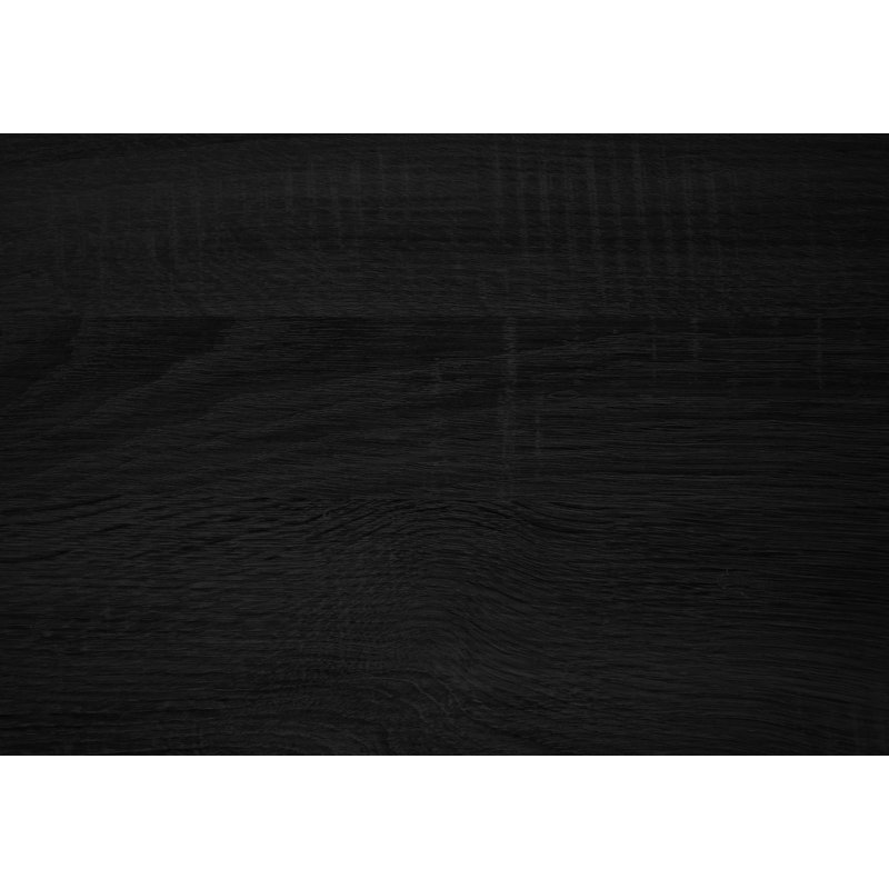 Table de chevet contemporaine de 61 cm (24 po), en stratifié chêne noir, avec tiroir, étagère à 2 niveaux et port USB, structure robuste en métal noir, idéale pour la chambre ou le salon.