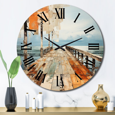 Horloge murale en métal Biannca