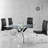Virelli Cross-Base Glass Dining Table-286751196-321727479