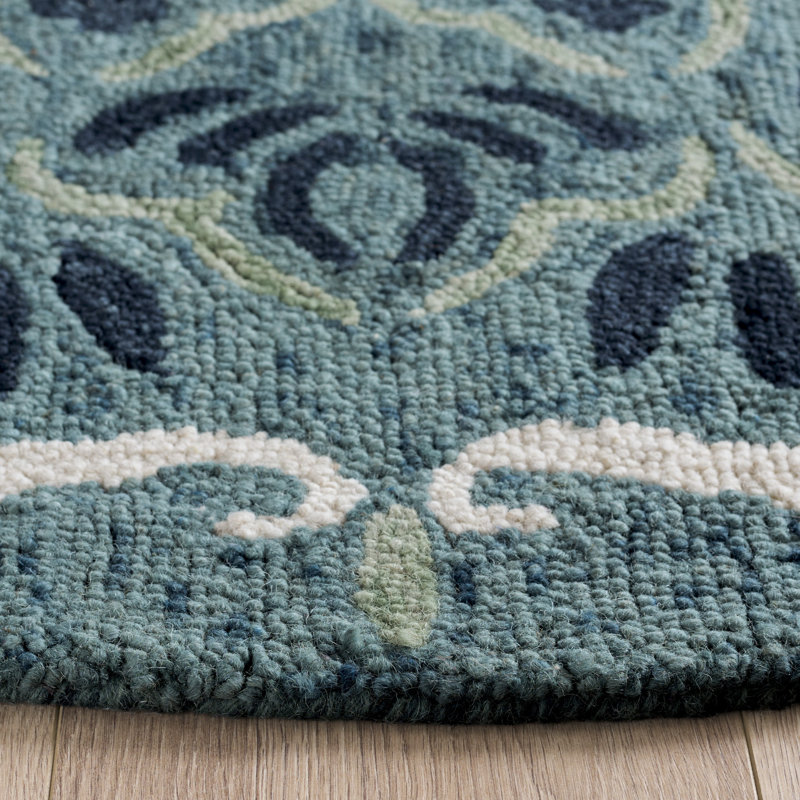 Tapis oriental Hickman en laine et coton, tuftÃ© Ã  la main, Rond 8 pi