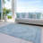 Stockholm Blue Washable Indoor-Outdoor Rug - -663836635