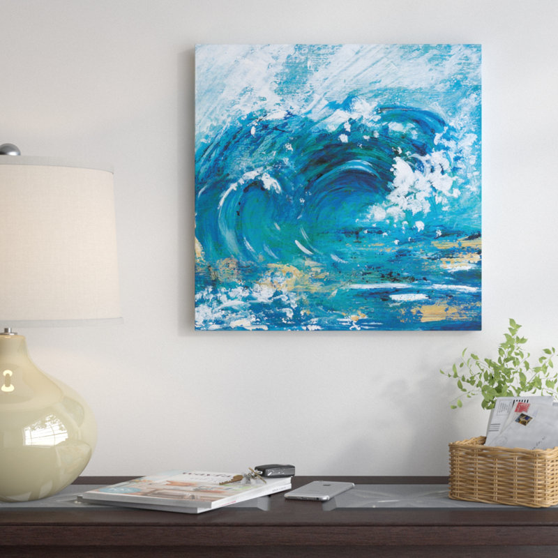 « big surf ii », reproduction d’art sur toile tendue, H 18 po x l 18 po x P 1,5 po