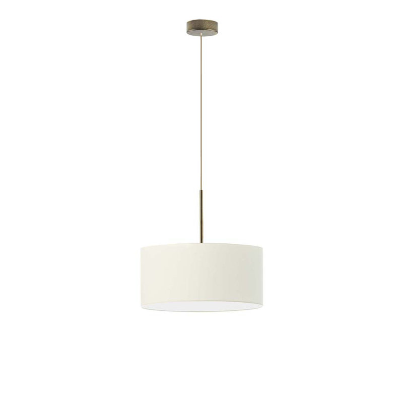 Aubrynn 1 - Light Drum Pendant, Ecru, Antique Gold