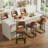 Modern Counter Height Barstools with Cutout Back, Comfy Faux Leather Kitchen Island Stool with Metal Frame, Set of 4-1478654787-1478654785