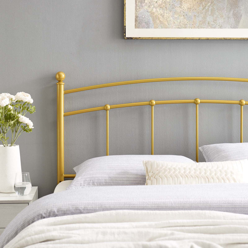 Abigail Metal Headboard, Twin, Gold